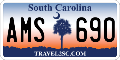 SC license plate AMS690