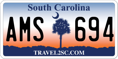 SC license plate AMS694