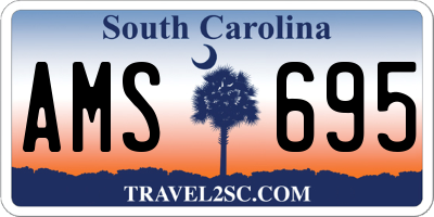 SC license plate AMS695