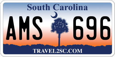 SC license plate AMS696