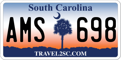 SC license plate AMS698