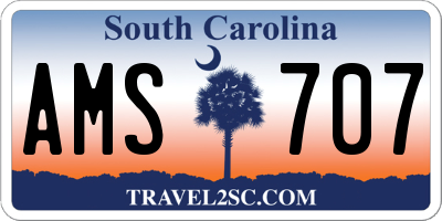 SC license plate AMS707