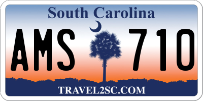 SC license plate AMS710