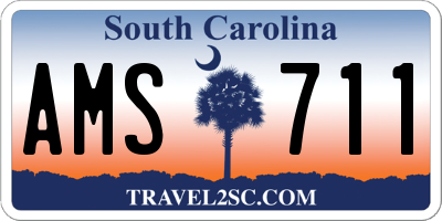 SC license plate AMS711