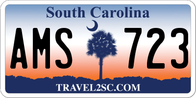 SC license plate AMS723