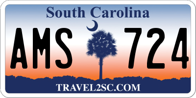 SC license plate AMS724