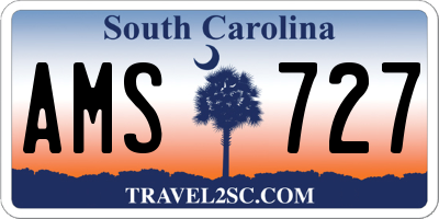 SC license plate AMS727