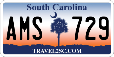 SC license plate AMS729
