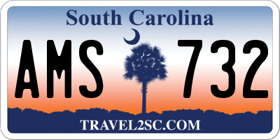SC license plate AMS732