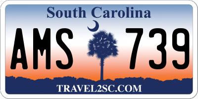 SC license plate AMS739