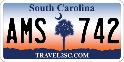 SC license plate AMS742