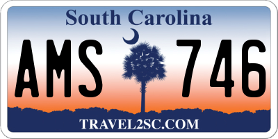 SC license plate AMS746