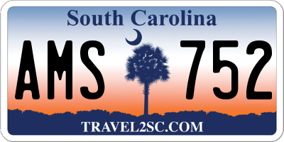 SC license plate AMS752