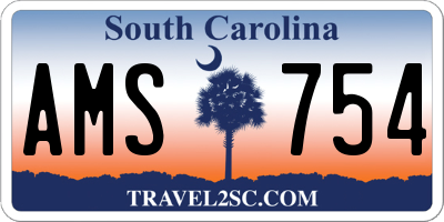 SC license plate AMS754