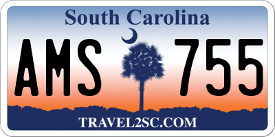 SC license plate AMS755