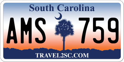 SC license plate AMS759