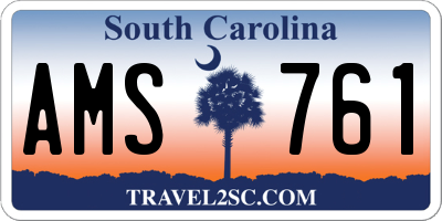 SC license plate AMS761