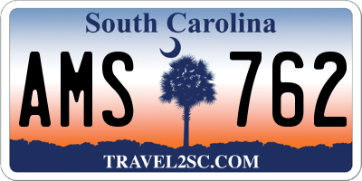 SC license plate AMS762