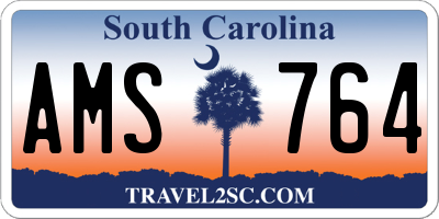 SC license plate AMS764
