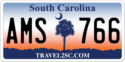 SC license plate AMS766