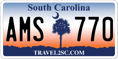 SC license plate AMS770