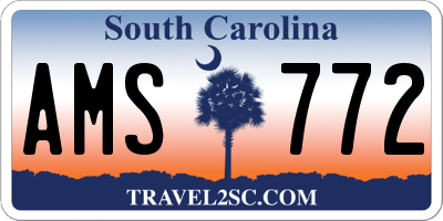 SC license plate AMS772