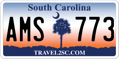 SC license plate AMS773