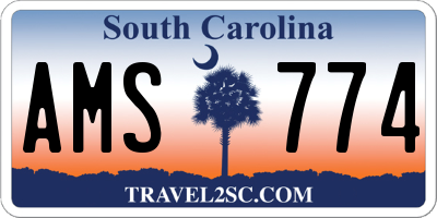 SC license plate AMS774