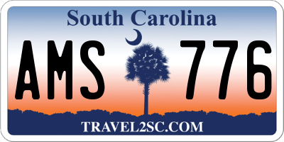 SC license plate AMS776