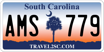 SC license plate AMS779