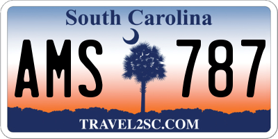 SC license plate AMS787