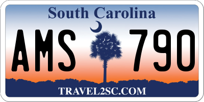 SC license plate AMS790