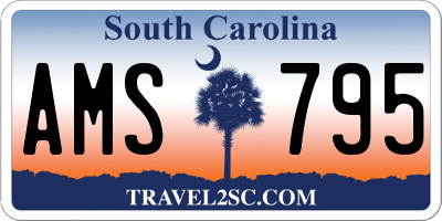 SC license plate AMS795