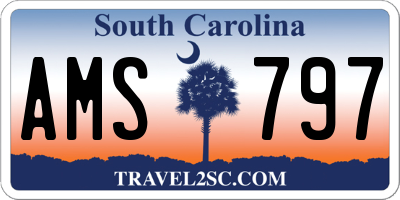 SC license plate AMS797