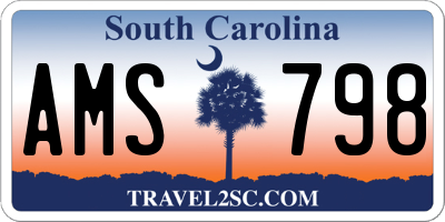 SC license plate AMS798