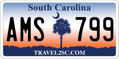 SC license plate AMS799