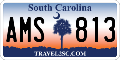 SC license plate AMS813