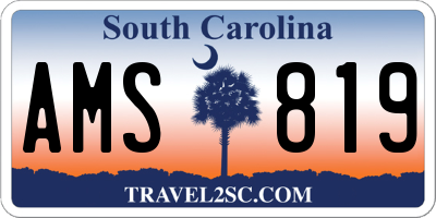 SC license plate AMS819