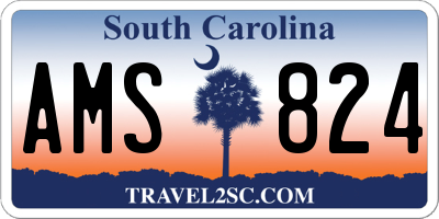 SC license plate AMS824