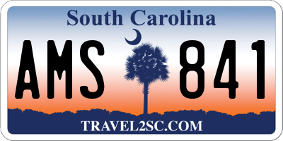 SC license plate AMS841