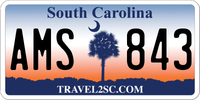 SC license plate AMS843