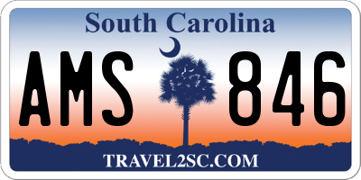 SC license plate AMS846