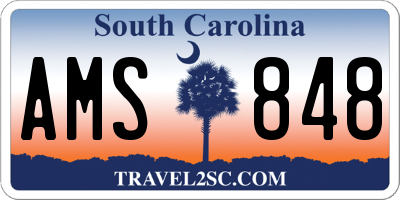 SC license plate AMS848