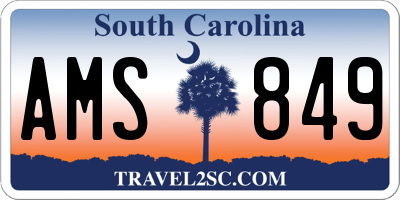 SC license plate AMS849