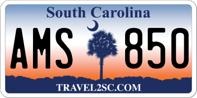 SC license plate AMS850