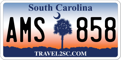 SC license plate AMS858