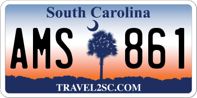 SC license plate AMS861