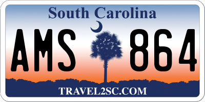 SC license plate AMS864