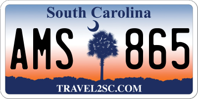 SC license plate AMS865