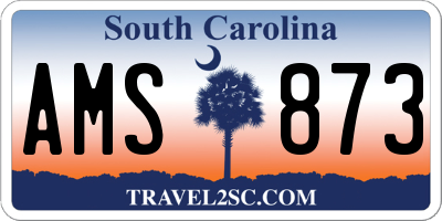 SC license plate AMS873